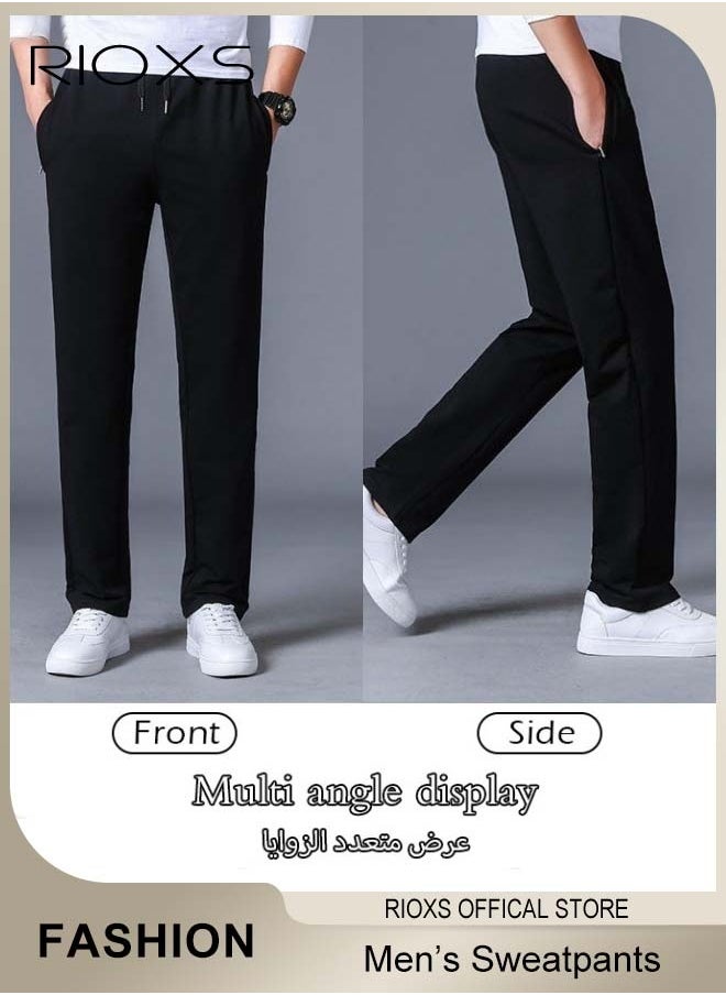 RIOXS Men's Sports Pants, Casual Drawstring Sweatpants, Comfortable Loose Joggers with Side Pockets, Jogging Tracksuit Bottoms, Suitable for Outdoor Activities and Daily Leisure  - Image 3