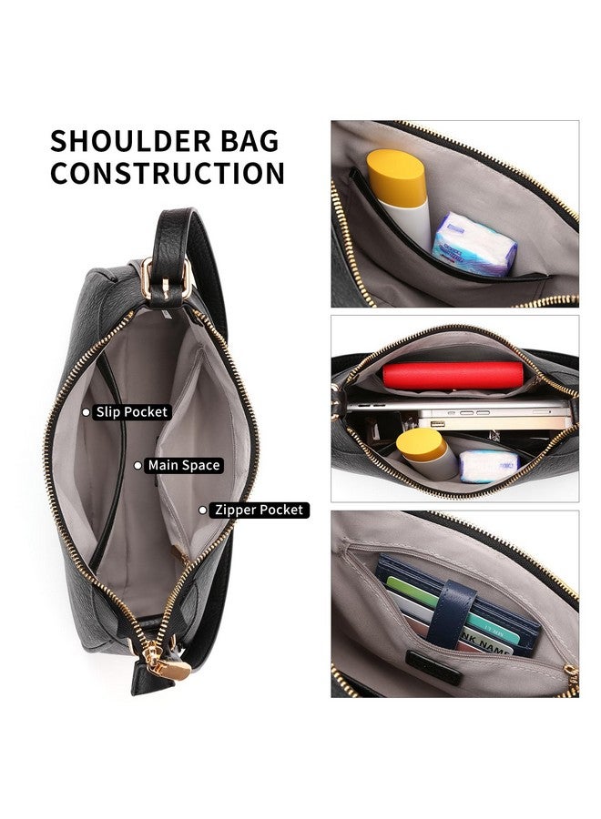 سينديفن حقائب كتف نسائية من SENDEFN مصنوعة من الجلد النباتي، حقائب كروس صغيرة، حقائب يد كريسنت هوبو - Image 2