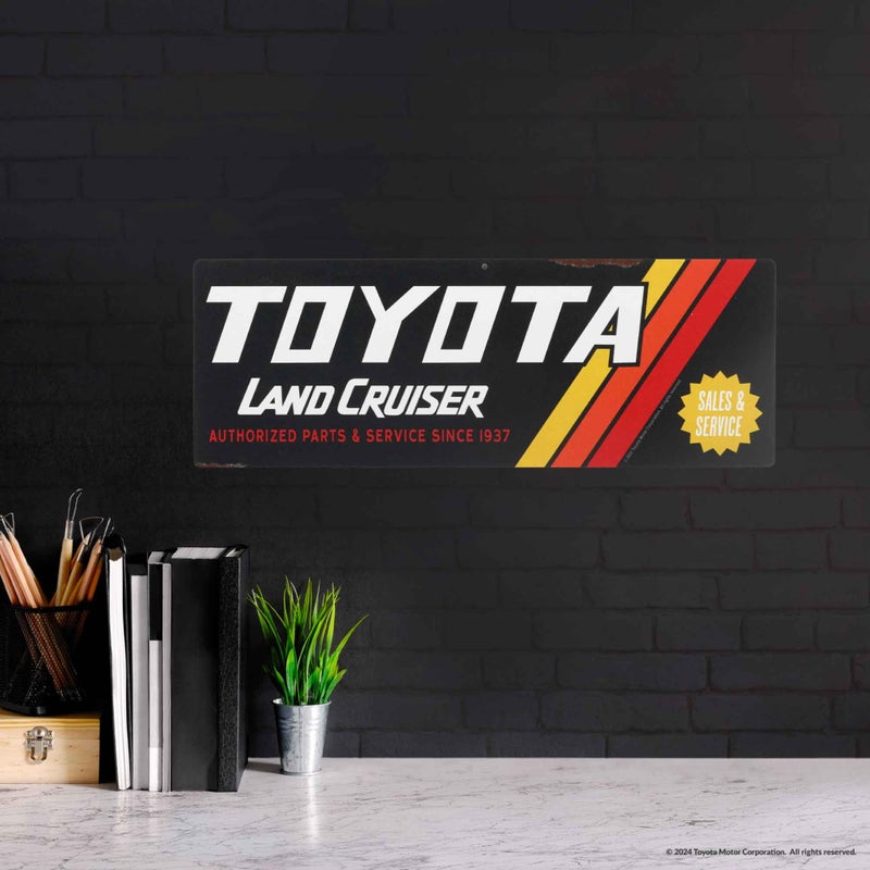 Open Road Brands Toyota Land Cruiser Sales & Service Retro Metal Sign for Garage  Shop  or Man Cave - Image 4