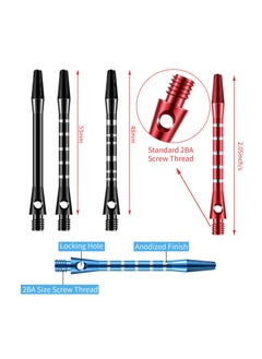 SYOSI Dart Shafts, for Steel Tip Medium 2ba Thread Aluminium Alloy Dart Stems 50 Mm 53 Mm, Replacement Harrows Dart Accessories and Flights for Most Ages of People Sports Outdoor Dart Flight(30 Pcs)  - Image 5