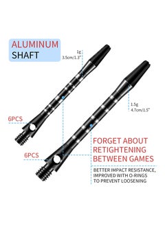 SYOSI Dart Shafts, for Steel Tip Medium 2ba Thread Aluminium Alloy Dart Stems 50 Mm 53 Mm, Replacement Harrows Dart Accessories and Flights for Most Ages of People Sports Outdoor Dart Flight(30 Pcs)  - Image 4