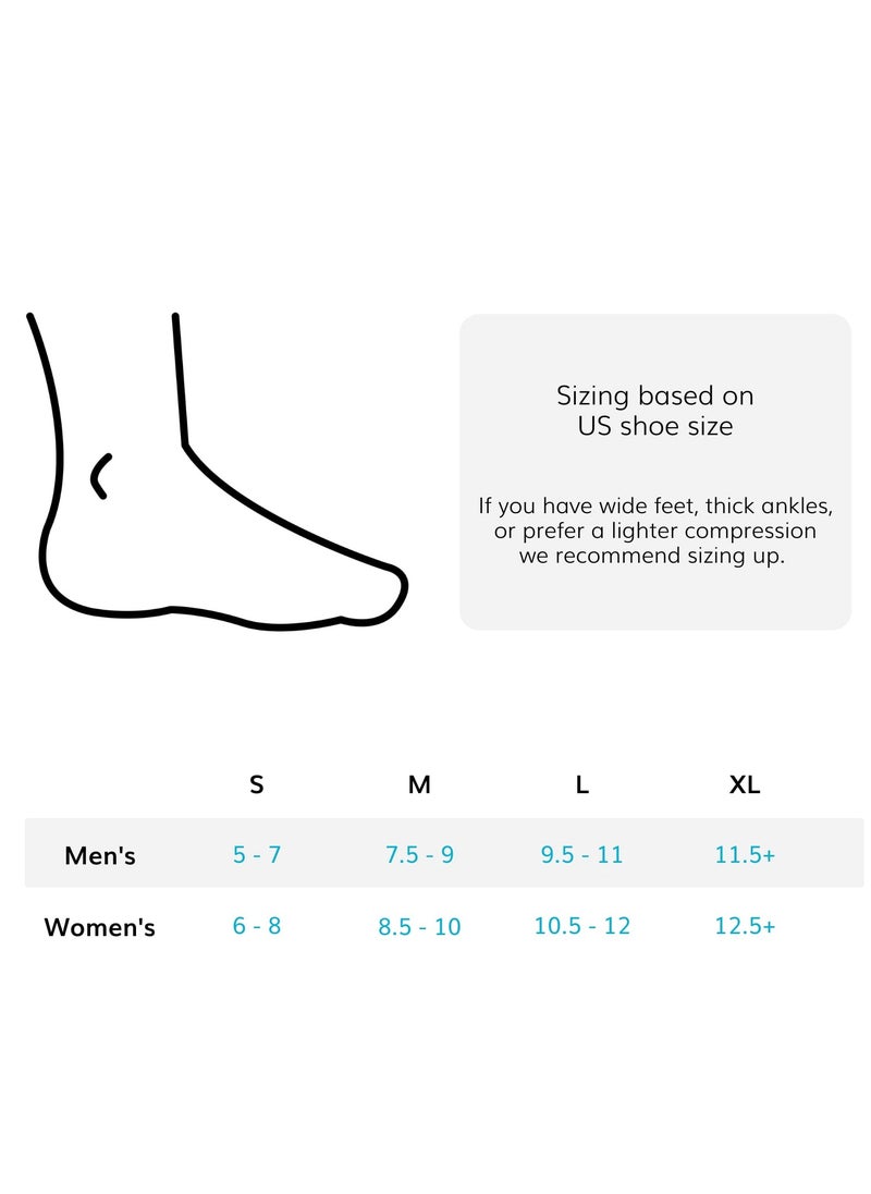 Generic Compression Ankle Socks for Neuropathy & Plantar Fasciitis Relief - Arch Support & Heel Spur Brace for Women (L - 1 Pair)  - Image 2
