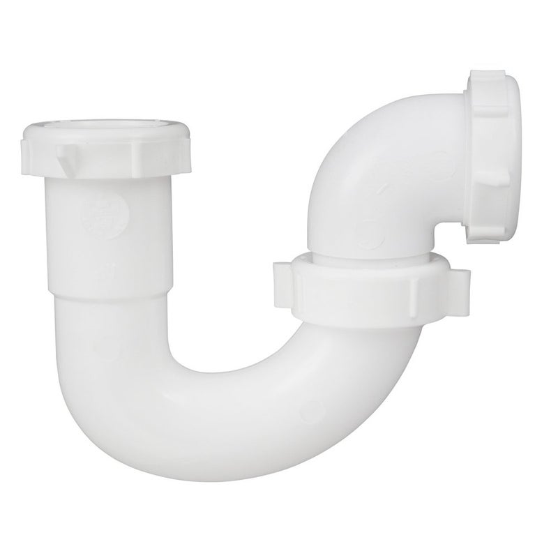 Plumb Pak Keeney 600K 112Inch or 114Inch by 112Inch Sink Trap with Slip Joint Elbow White - Image 1