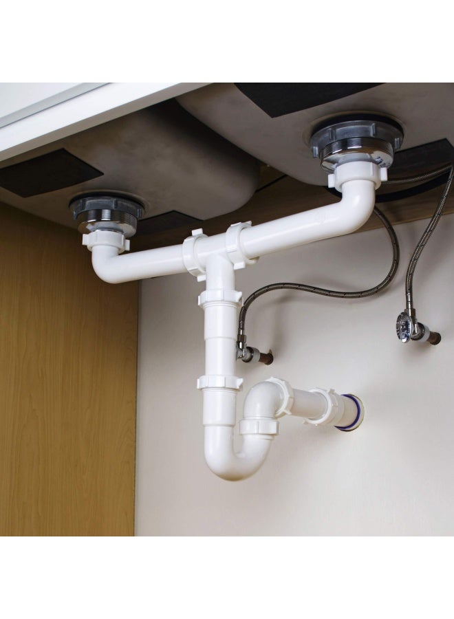 Plumb Pak Keeney 600K 112Inch or 114Inch by 112Inch Sink Trap with Slip Joint Elbow White - Image 3