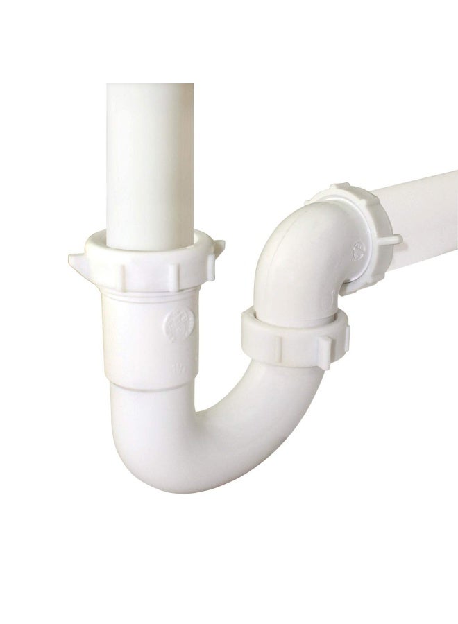 Plumb Pak Keeney 600K 112Inch or 114Inch by 112Inch Sink Trap with Slip Joint Elbow White - Image 2