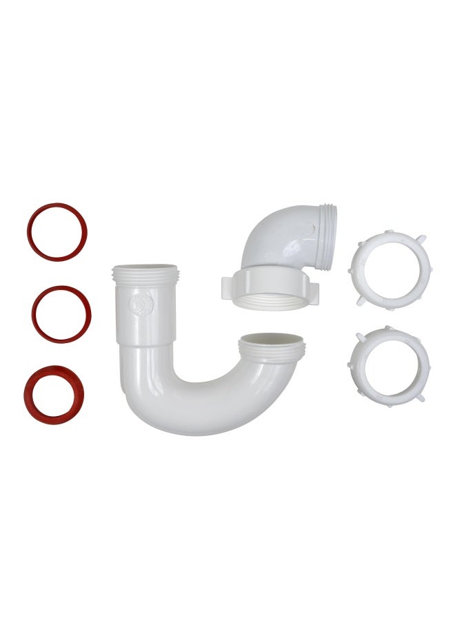 Plumb Pak Keeney 600K 112Inch or 114Inch by 112Inch Sink Trap with Slip Joint Elbow White - Image 4