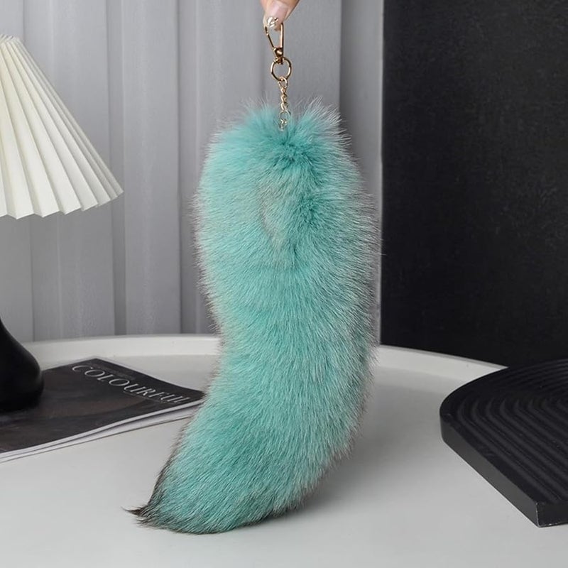 Faux Fox Tail Keychain Pendant Elegant Portable Decoration In Color C - Image 2