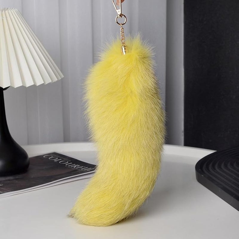 Faux Fox Tail Keychain Pendant Elegant Portable Decoration In Color C - Image 4