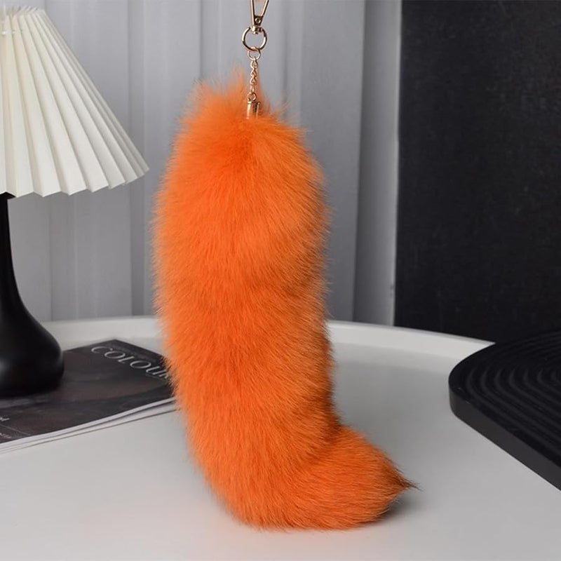 Faux Fox Tail Keychain Pendant Elegant Portable Decoration In Color C - Image 3