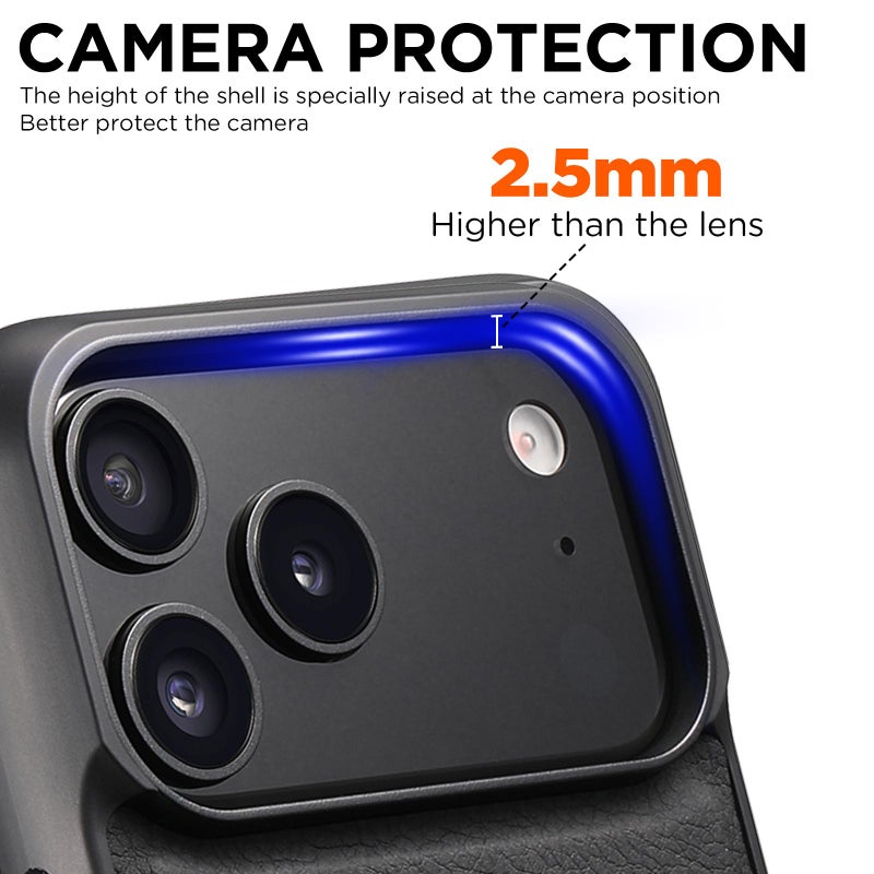 Suteni For Iphone 15 Plus G5 Litchi Leather Magnetic Magsafe Phone Case(Black) - Image 3