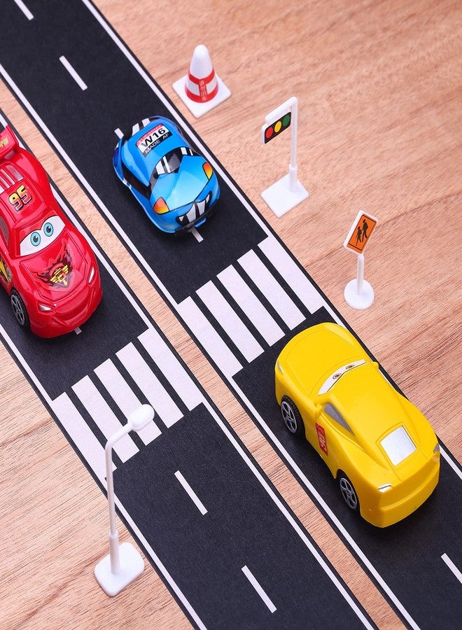 RECER Black Track Tape,Toy Car Tape Track for Kids,Race Cars Decorations for Kids Birthday Party (2 Rolls, 2.4" x 33') - Image 3