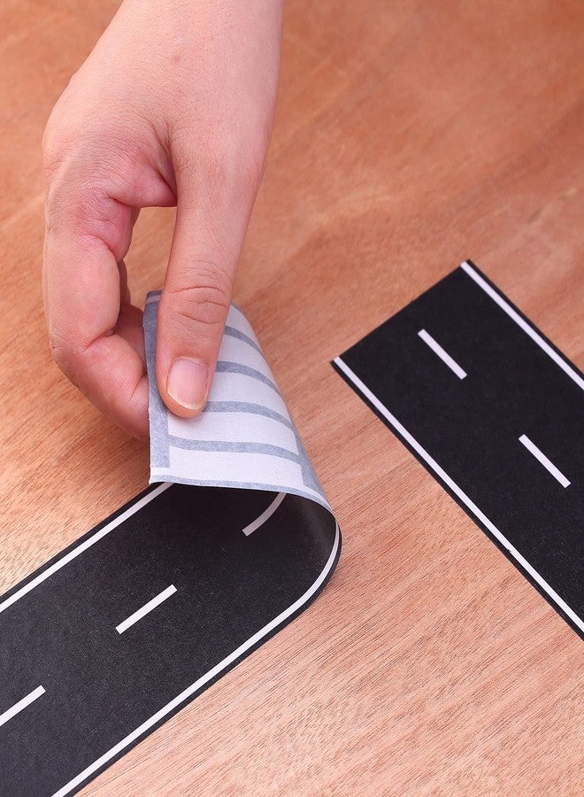 RECER Black Track Tape,Toy Car Tape Track for Kids,Race Cars Decorations for Kids Birthday Party (2 Rolls, 2.4" x 33') - Image 4