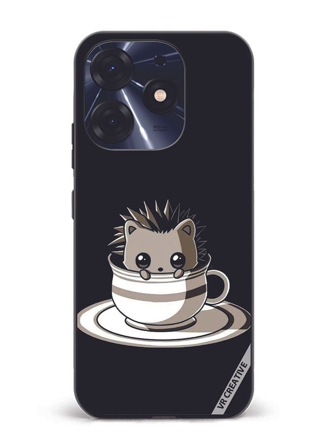 VR CREATIVE Protective Case Cover For Tecno Spark 10 Pro Cat In A Cup Design Multicolour - Image 1