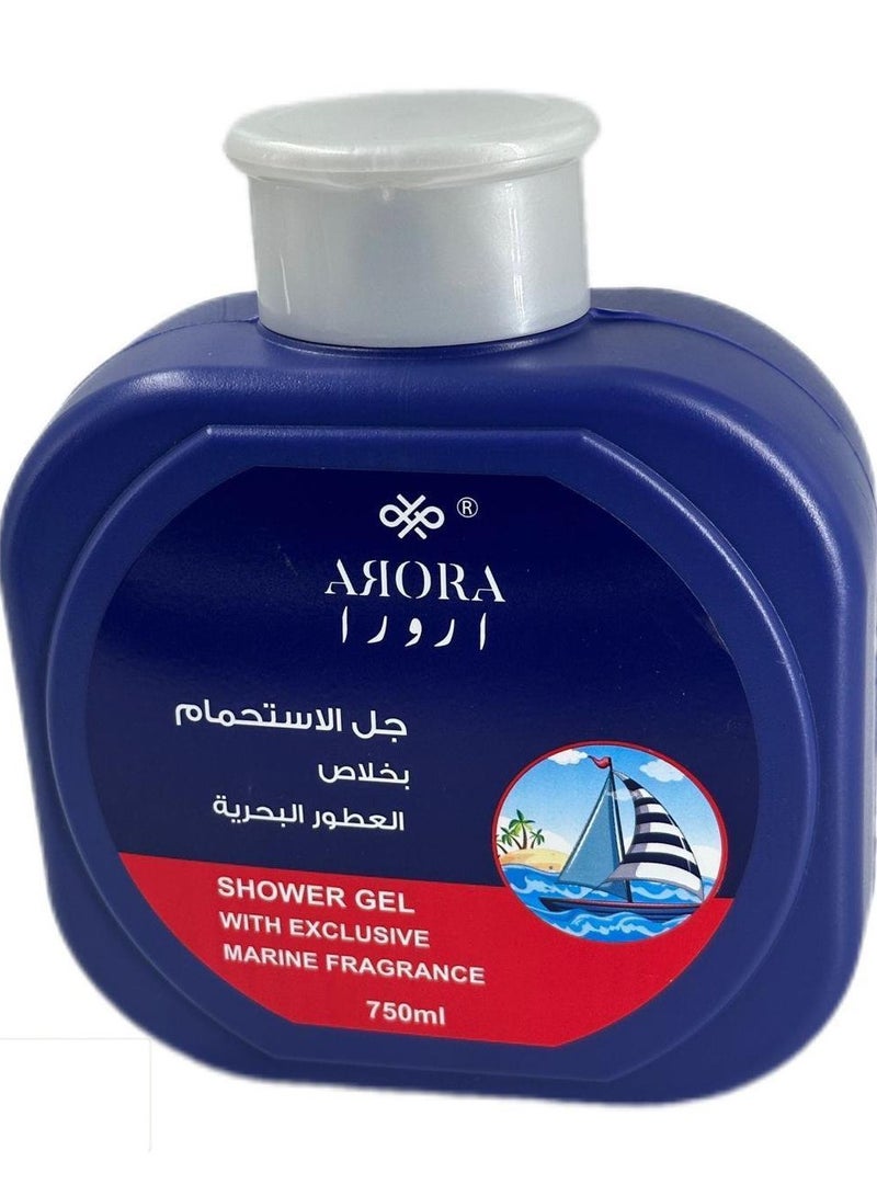 أرورا جل استحمام برائحة بحرية حصرية 750 مل