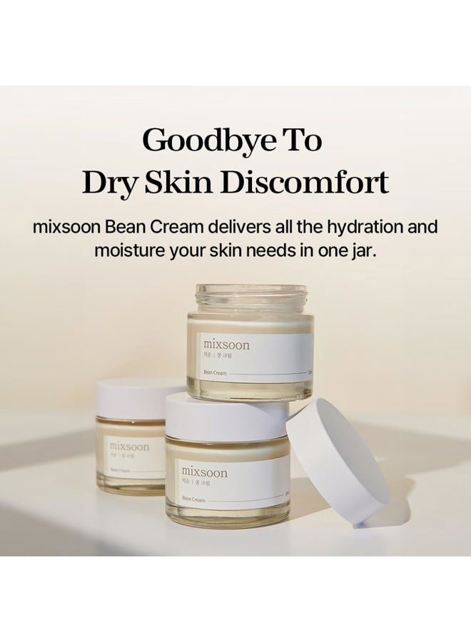 mixsoon Bean Cream - Deep Moisturizing, Hydrating for Face, Fermented Soybean Extract, Lightweight Non-Sticky Finish 65ml Korean Glass Skin Care - Image 3