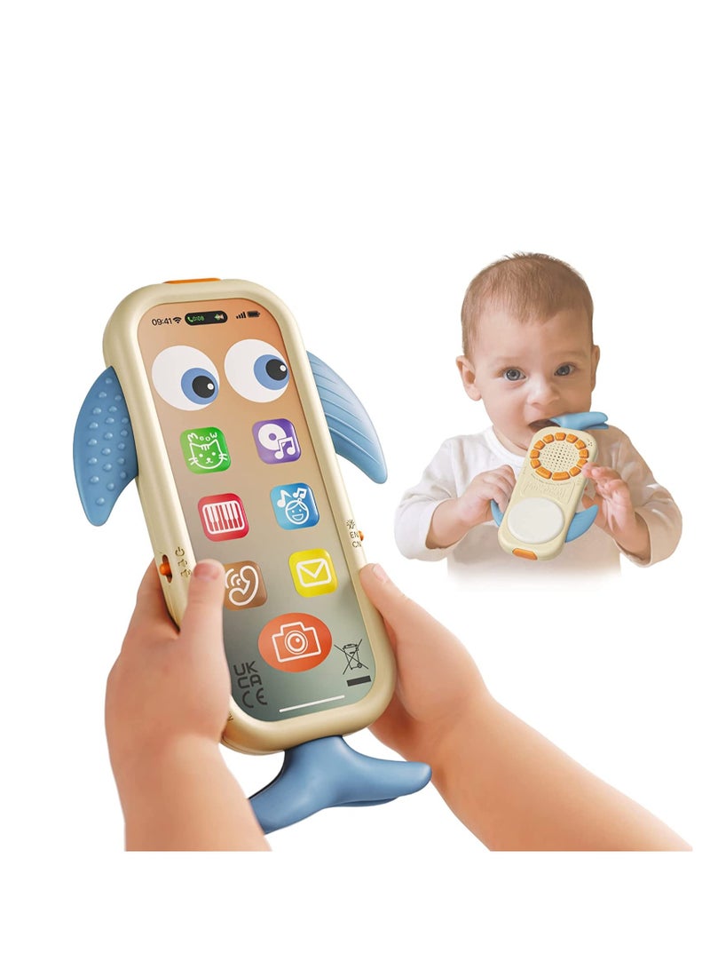Beauenty Baby Phone Toy for 1 Year Old Toddlers Musical Cell Phone Toy with Light and Sound Rechargeable Battery Record u0026 Playback Features Baby Cell Phone Educational Toys Gifts for Birthday - Image 1