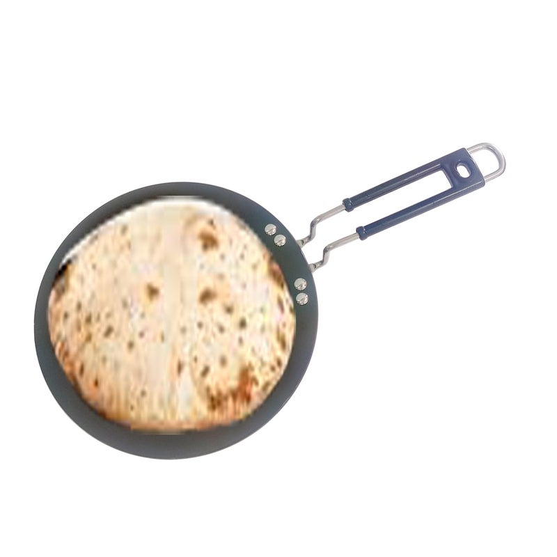 DBY Roti Pan Nonstick Coating Crepe Pan Griddle Pancake Tortilla Flat Frying Pan Hard Anodized Cookware Induction Base Roti Tawa Naan Chapati Tava Diameter 10 Inch - Image 1