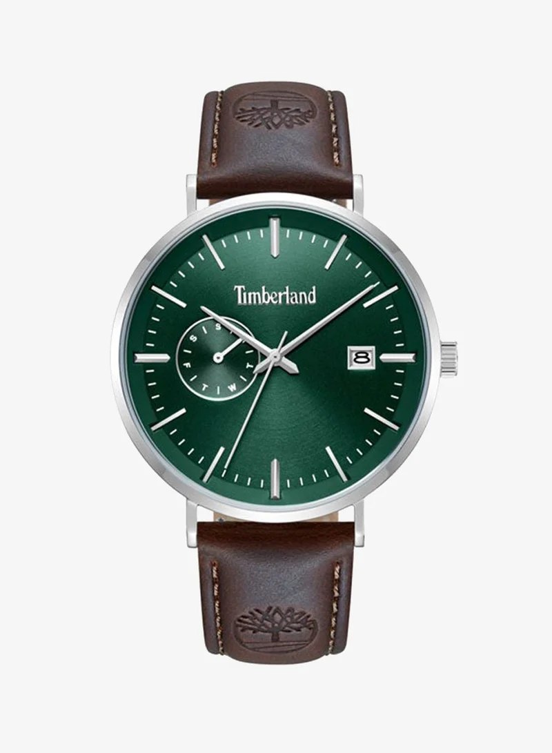 Timberland Rangeley Green Dial Leather Strap Multifunction Watch for Men, 42mm