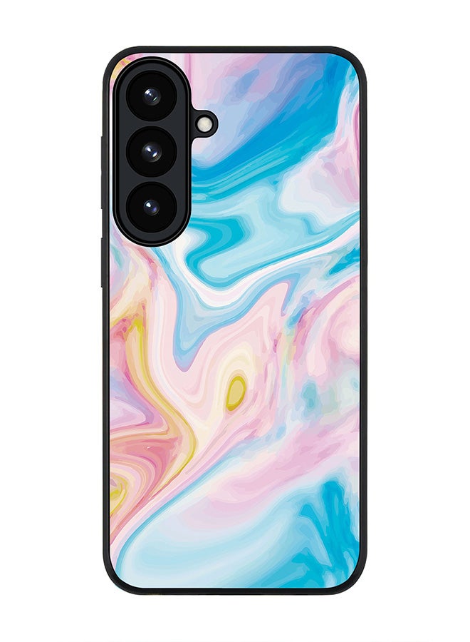 For Samsung Galaxy S26 Plus Case,Slim fit Camera Protection, Shockproof Thin Phone cover  - Marble Print Aqua