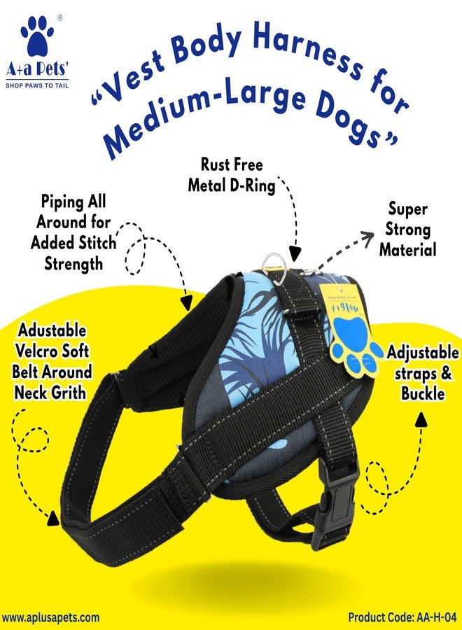 A+a Pets' Dog Body Vest Harness for Large Dogs - No Pull Tactical Military Grade with Control Handle (Black, XL) - Image 3