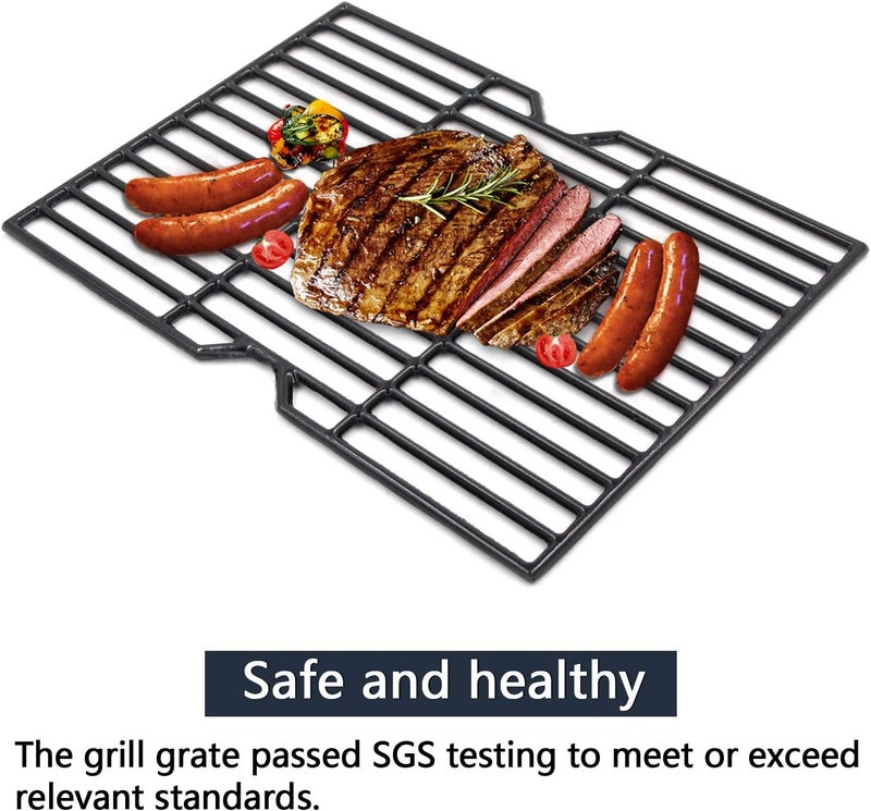 Hongso قطع غيار لشبكات الطهي المصنوعة من الحديد الزهر المطلي بالخزف لأجهزة Grill Master 720-0737، Grill Chef، ونماذج الشوايات الغازية Nexgrill، بأبعاد 17 1/8 × 24 7/8 بوصة، مجموعة من 2 قطع (PCF162) - Image 3