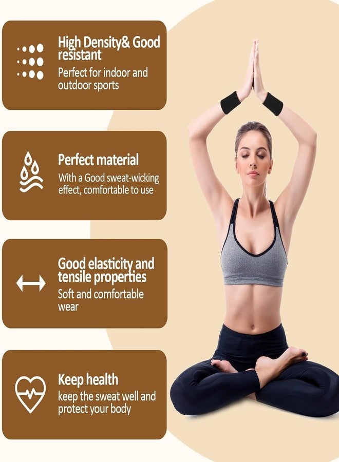 Steffer Sports Cricket Wrist Sweat Band | High Absorption Terry Cotton Thick Hand Sweatbands for Gym, Workouts, Exercises, Running and Cricket (1 Piece, Black) - Image 5