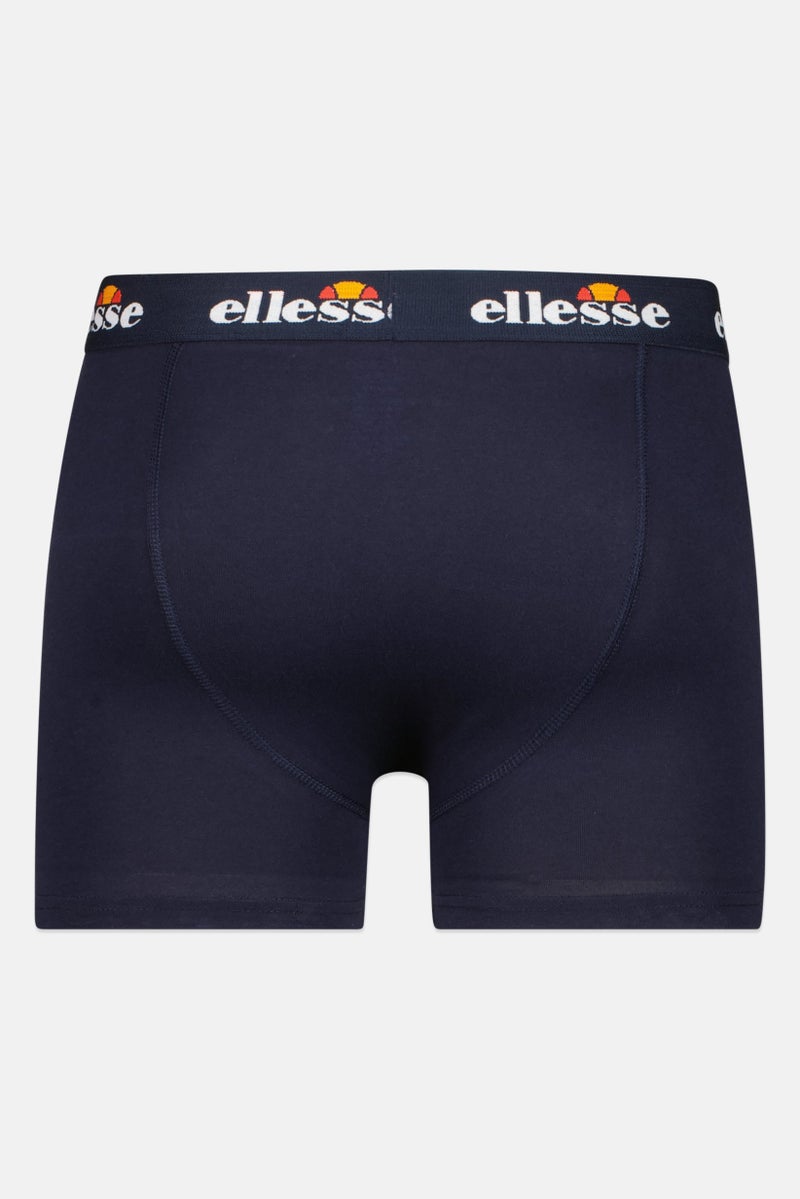 Ellesse Men 3 Pieces Brand Logo Boxers, Navy - Image 4
