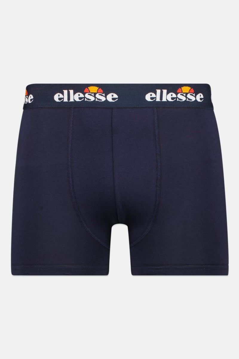 Ellesse Men 3 Pieces Brand Logo Boxers, Navy - Image 5
