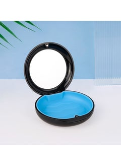CMGTYYD 2 Pack Aligner Case with Mirror,Convenient Retainer Case for Invisalign Aligners, Night Guards, and Mouth Guards ( Black and Blue )  - Image 2