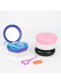 CMGTYYD 2 Pack Aligner Case with Mirror,Convenient Retainer Case for Invisalign Aligners, Night Guards, and Mouth Guards ( Black and Blue )  - Image 3