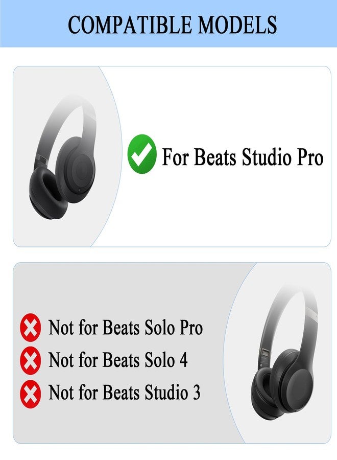Adhiper 【3 in 1】 Studio Pro Silicone Case Cover,Headband Cover/Ear Pad Cover/Shell Cover for Beats Studio Pro Headphone,Studio Pro Soft Silicone Protector Accessories(Deep Brown) - Image 2
