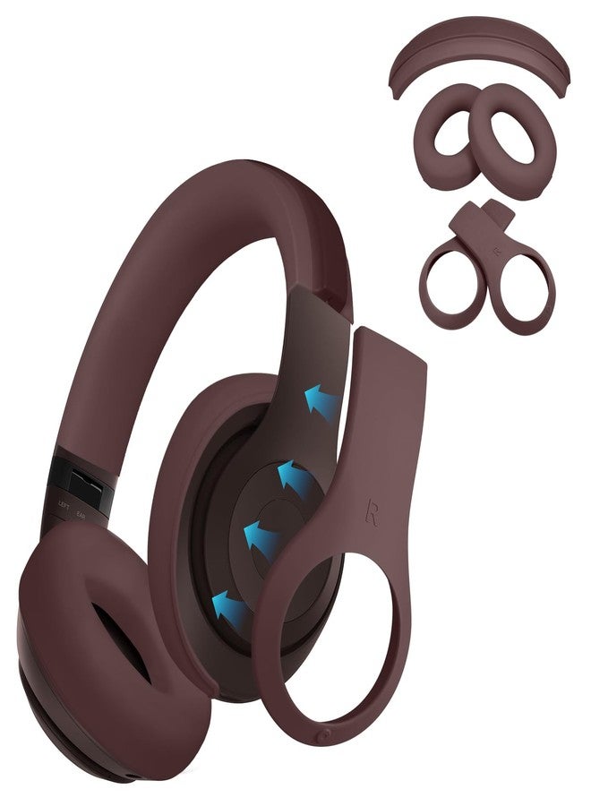 Adhiper 【3 in 1】 Studio Pro Silicone Case Cover,Headband Cover/Ear Pad Cover/Shell Cover for Beats Studio Pro Headphone,Studio Pro Soft Silicone Protector Accessories(Deep Brown) - Image 1