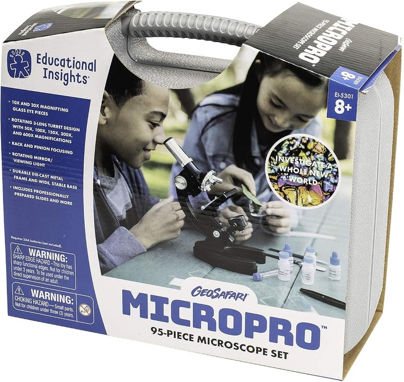 Educational Insights GeoSafari MicroPro 95-Piece Microscope Set, Prepared Slides, Instruction and Activity Guide, Ages 8 and up - Image 4