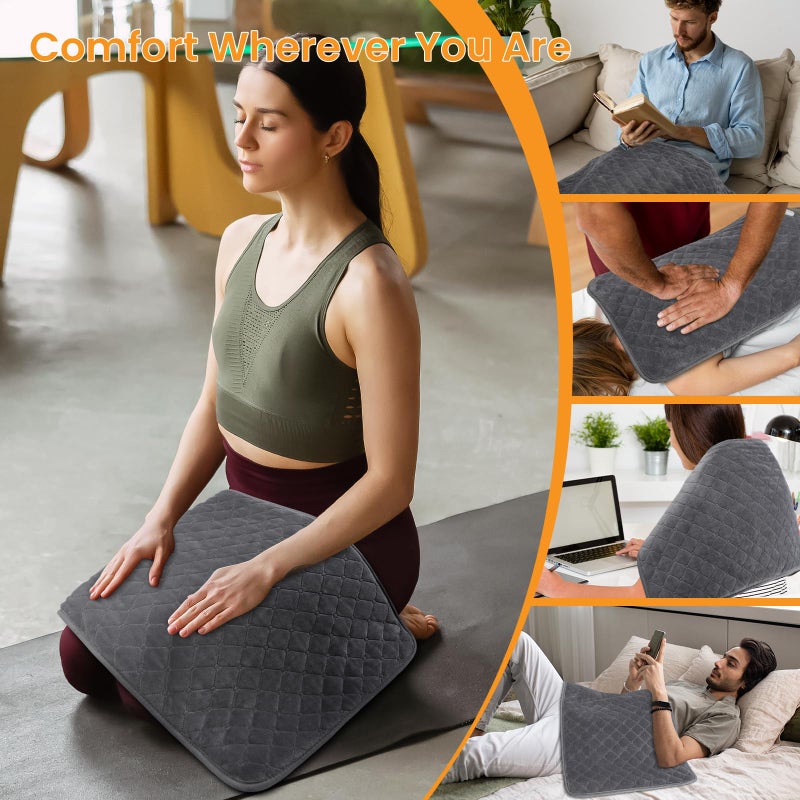Kdti Heating Pad for Back Pain - 32"x17" XXXL Electric Heating Pad for Neck Shoulder Legs Knee Feet & Period Cramps, Auto Shut Off, 6 Heat Settings, Machine Washable, Moist Heat Options, Gift for Women Men - Image 4