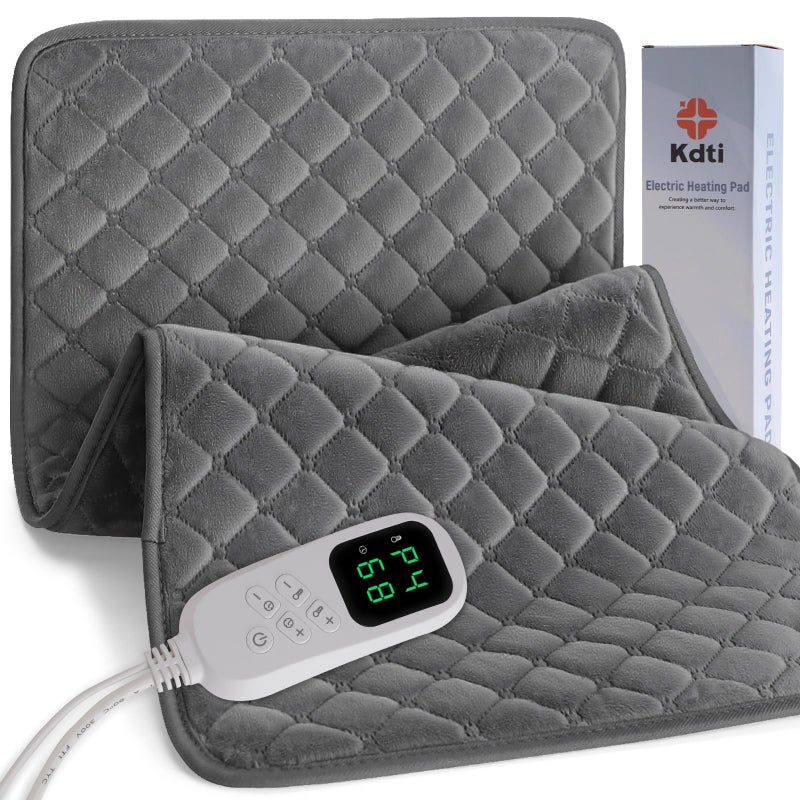Kdti Heating Pad for Back Pain - 32"x17" XXXL Electric Heating Pad for Neck Shoulder Legs Knee Feet & Period Cramps, Auto Shut Off, 6 Heat Settings, Machine Washable, Moist Heat Options, Gift for Women Men - Image 1