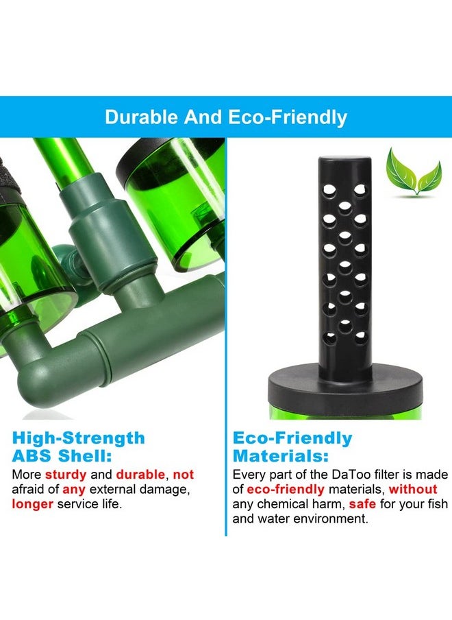 DATOO Aquarium Sponge Filter Fish Tank Foam Filter Quiet Submersible Bio Sponge Filter With 2 Spare Sponges And 1 Bag Of Bio Ceramic Media Balls  - Image 5