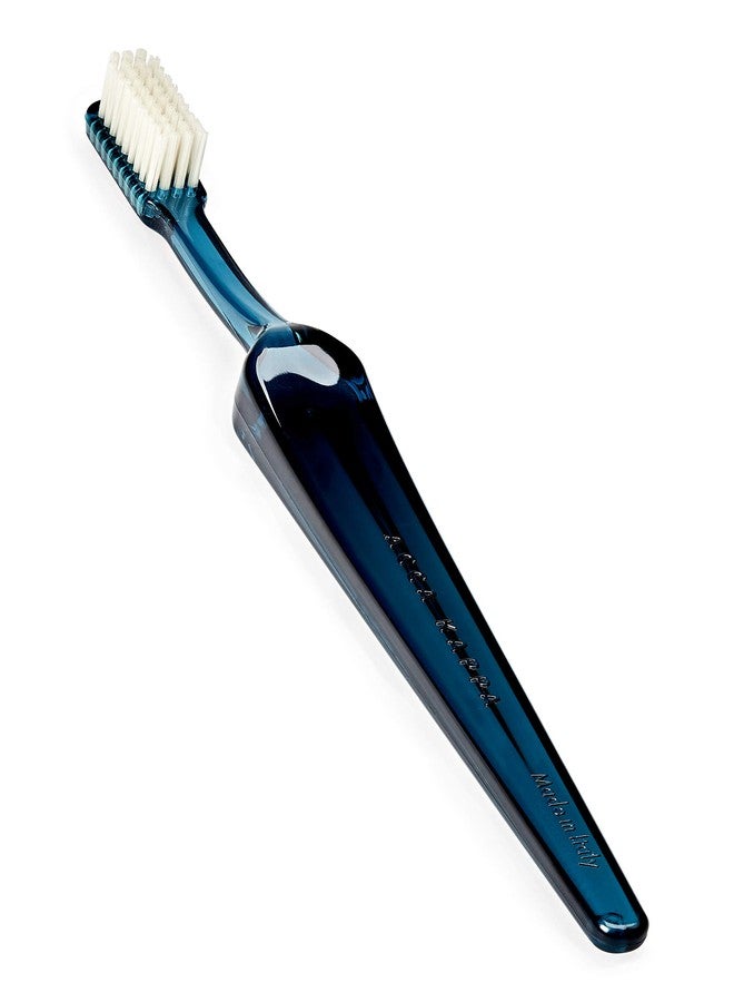 Acca Kappa Lympio Ocean Blue Toothbrush - Medium Nylon Bristles, Art Déco Inspired Design
