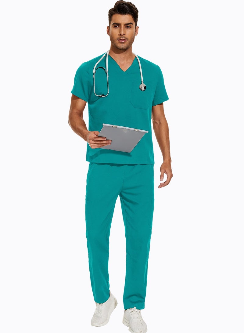 Gasin Men's Medical Scrubs Surgical Gown Suit Doctor  - Image 2