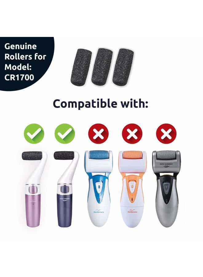 Own Harmony Extra Coarse Refill Rollers by Own Harmony - Best Fit for Electric Callus Remover CR1700: Professional Foot Care for Healthy Feet, Pedicure File Tools - Refills 3 Pack Replacement Roller Heads - Image 3