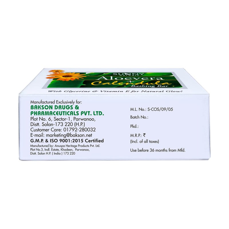 Sunny Akne Aid Soap(75gm*2) & Aloevera Calendula Bathing Bar (75gm*2) | Helps Reducing Infection of Skin | Witch Hazel Removes Excess oil | Antioxidant | For Scarring, Sunburn, Give Soft & Supple Skin - Image 5