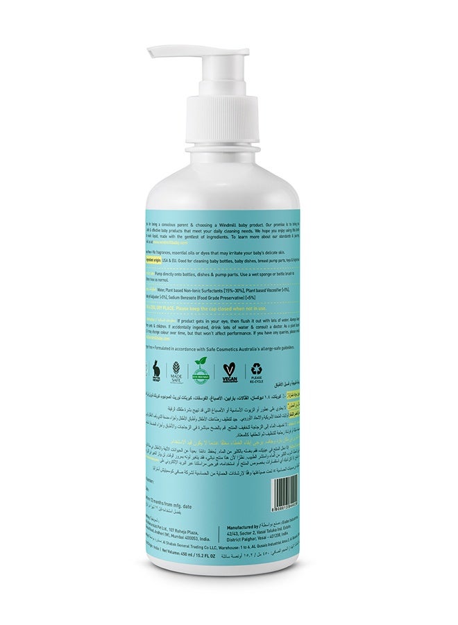 Windmill baby Baby Natural Bottle Cleaning Liquid, Fragrance Free, Usda Certified, No Anti-Bacterial Chemicals, For Feeding Bottles, Accessories, Pump Parts And More - 450Ml - Image 2