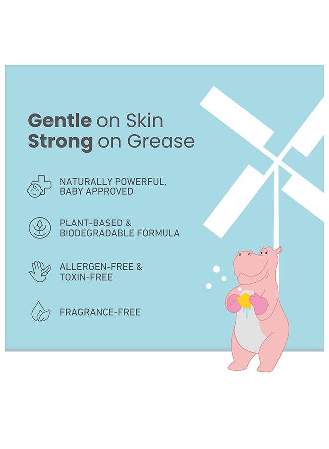Windmill baby Baby Natural Bottle Cleaning Liquid, Fragrance Free, Usda Certified, No Anti-Bacterial Chemicals, For Feeding Bottles, Accessories, Pump Parts And More - 450Ml - Image 4