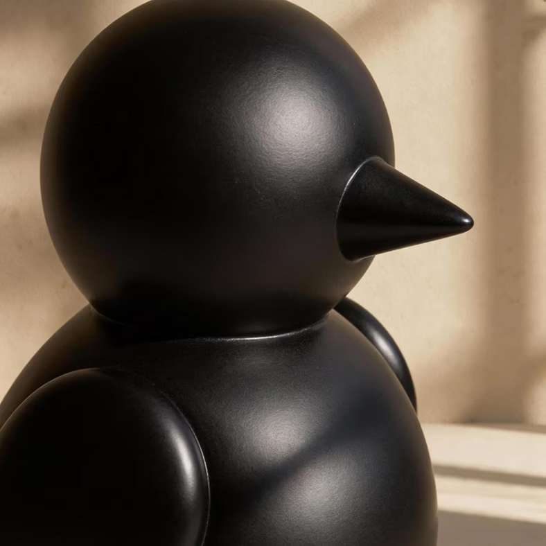 Pan Home Bird Polyresin Decor Figurine - Black - Image 2