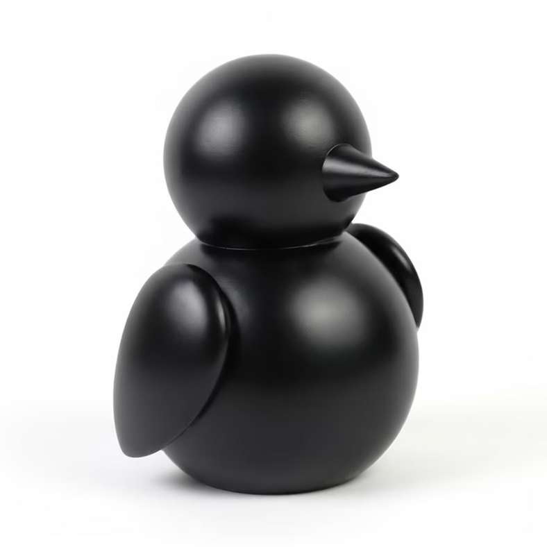 Pan Home Bird Polyresin Decor Figurine - Black - Image 3