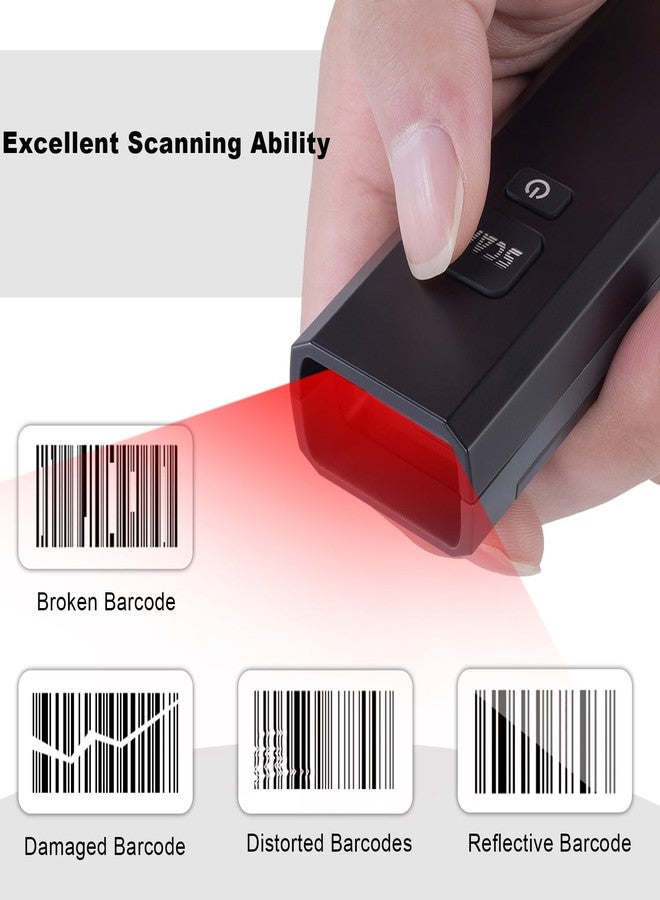 JRHC Wireless Barcode Scanner, 1D CCD Automatic Mini Barcode Rreader, Rechargeable Bar Code Scanner with 2.4G Receiver Plug and Play - Image 4