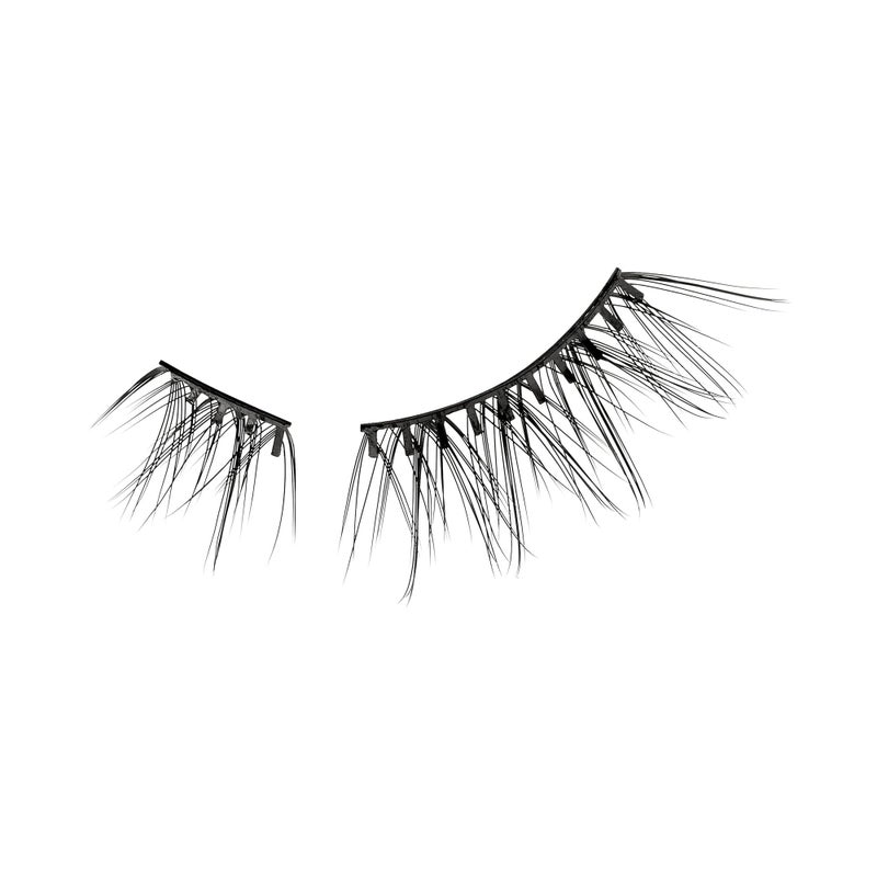 Impress KISS imPRESS Falsies Easy Tab Press On Self Adhesive Eyelashes, Black, 'Classy Natural', 1 Pair of 6mm-7mm Inner Natural Volume Eyelash Clusters & 1 Pair of 6mm-10mm Outer Half-Lashes with Easy Tabs - Image 5