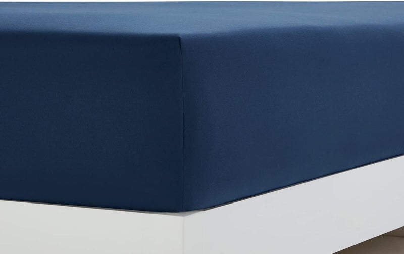 Clara Clark Bed Sheets, Premier 1800 Series 4 Piece Bed Sheet Set, Deep Pocket, Wrinkle, Fade, Stain Resistant, Luxury Soft Bedding Sheets & Pillowcases, Full, Navy Blue - Image 3