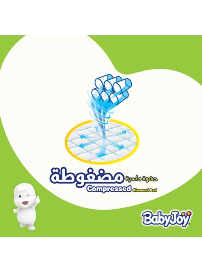 BabyJoy Compressed Diamond pad Diaper, Jumbo Box Size 4+ (12-21kg) Count 132  Pack of 3 - Image 2