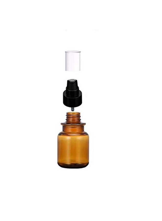 vipolish 2Pcs 80Ml/2.7Oz Amber Plastic Empty Pump Bottles Refillable Cosmetic Remover Oil Container Makeup Sample Case Storage Reusable Facial Care Vessel Emulsion Dispenser For Emulsion Essence Body Wash - Image 2