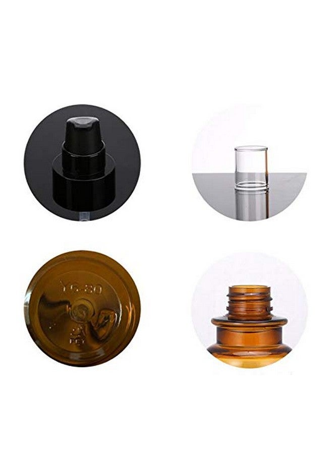 vipolish 2Pcs 80Ml/2.7Oz Amber Plastic Empty Pump Bottles Refillable Cosmetic Remover Oil Container Makeup Sample Case Storage Reusable Facial Care Vessel Emulsion Dispenser For Emulsion Essence Body Wash - Image 3
